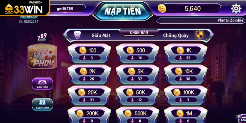 Mẹo chơi hay trong game Phỏm online 33Win